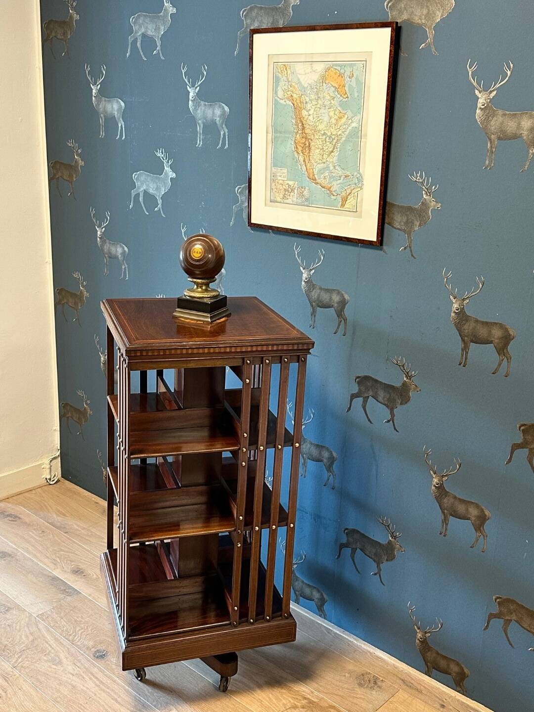 Antique revolving bookcase