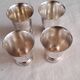Superb set of 4 silver-plated goblets from the famous house.