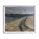Peinture à l’huile expressionniste suédoise de paysage, encadrée