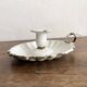 Antique enamelled sheet metal candle holder