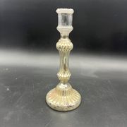 Bougeoir en verre eglomisé XIXe 19e