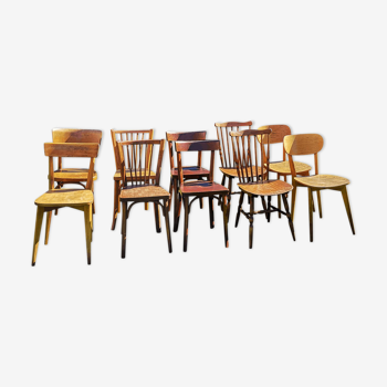 Set of 10 chairs Bistro