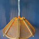 Rattan suspension - bohemian light fixture - vintage bamboo lamp