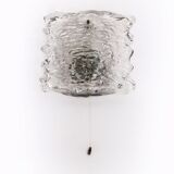 Large wall lamp Peil & Putzler ice glass, 1960 Germany