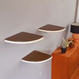 Three vintage corner shelves 70s