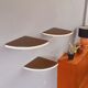 Three vintage corner shelves 70s