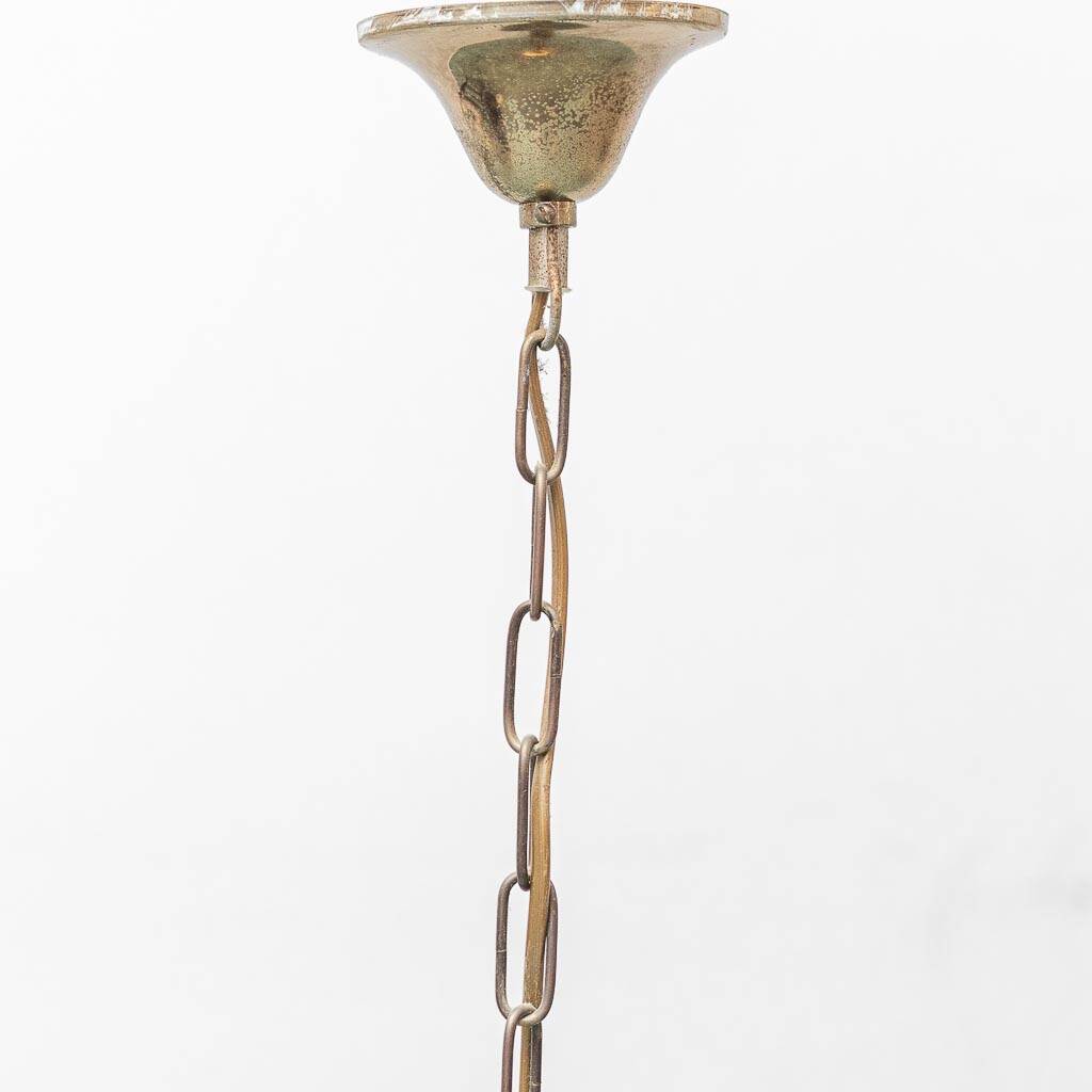 Vintage sphere chandelier in transparent glass and metal – 1960s