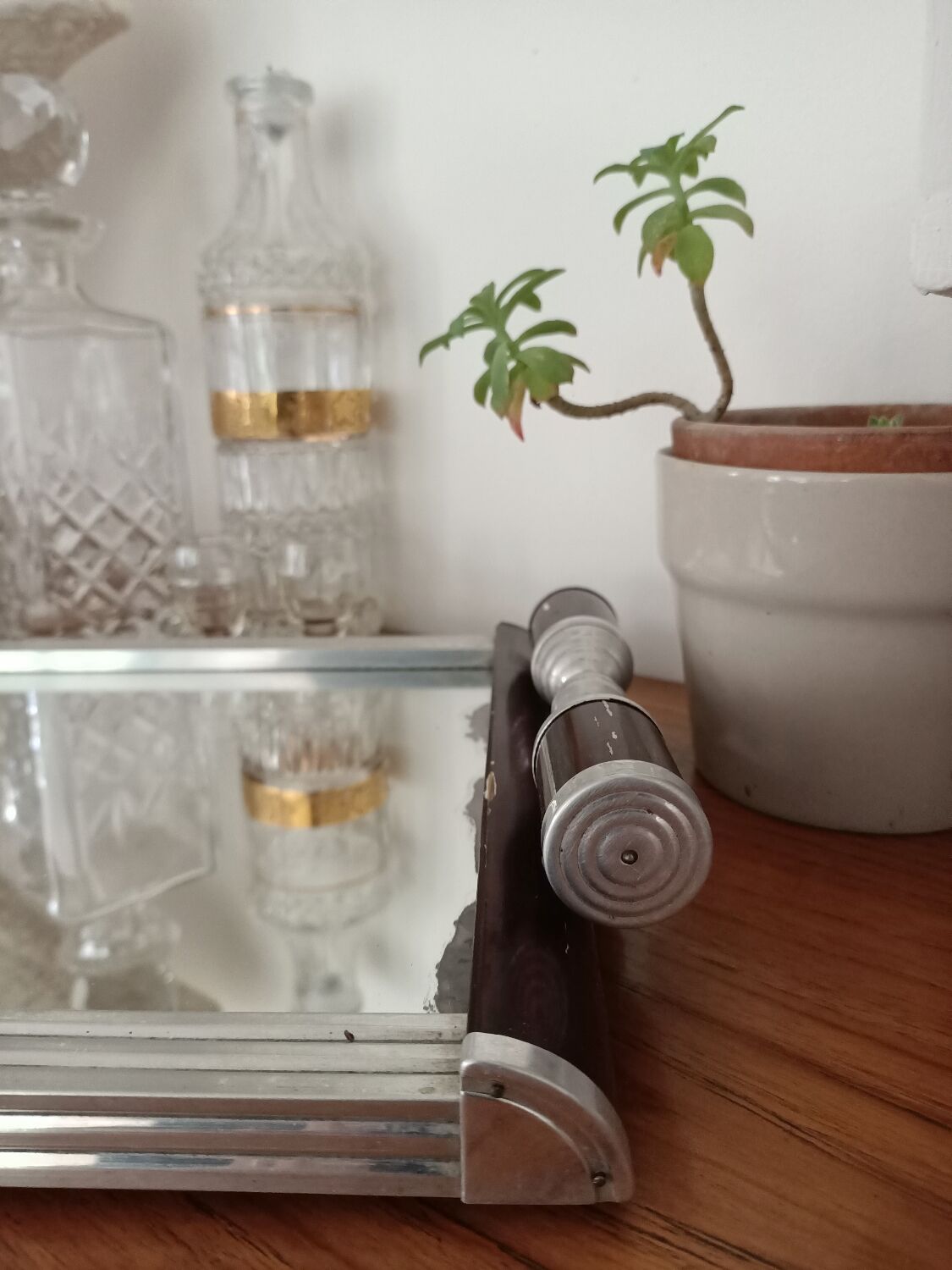 Art deco mirror tray