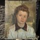 Portrait à l'huile d'une jeune femme par Gustave Balenghien