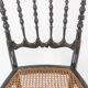 Cane chair in turned and blackened wood. Napoleon III.