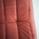 Ensemble de chaise et pouf Togo en velours côtelé framboise