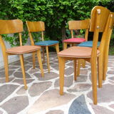 Set of 5 compass foot chairs