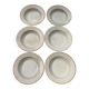6 Hollow sandstone plates speckled Tulowice mid century XXe