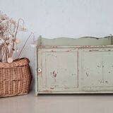 Small old wall shelf with sliding doors