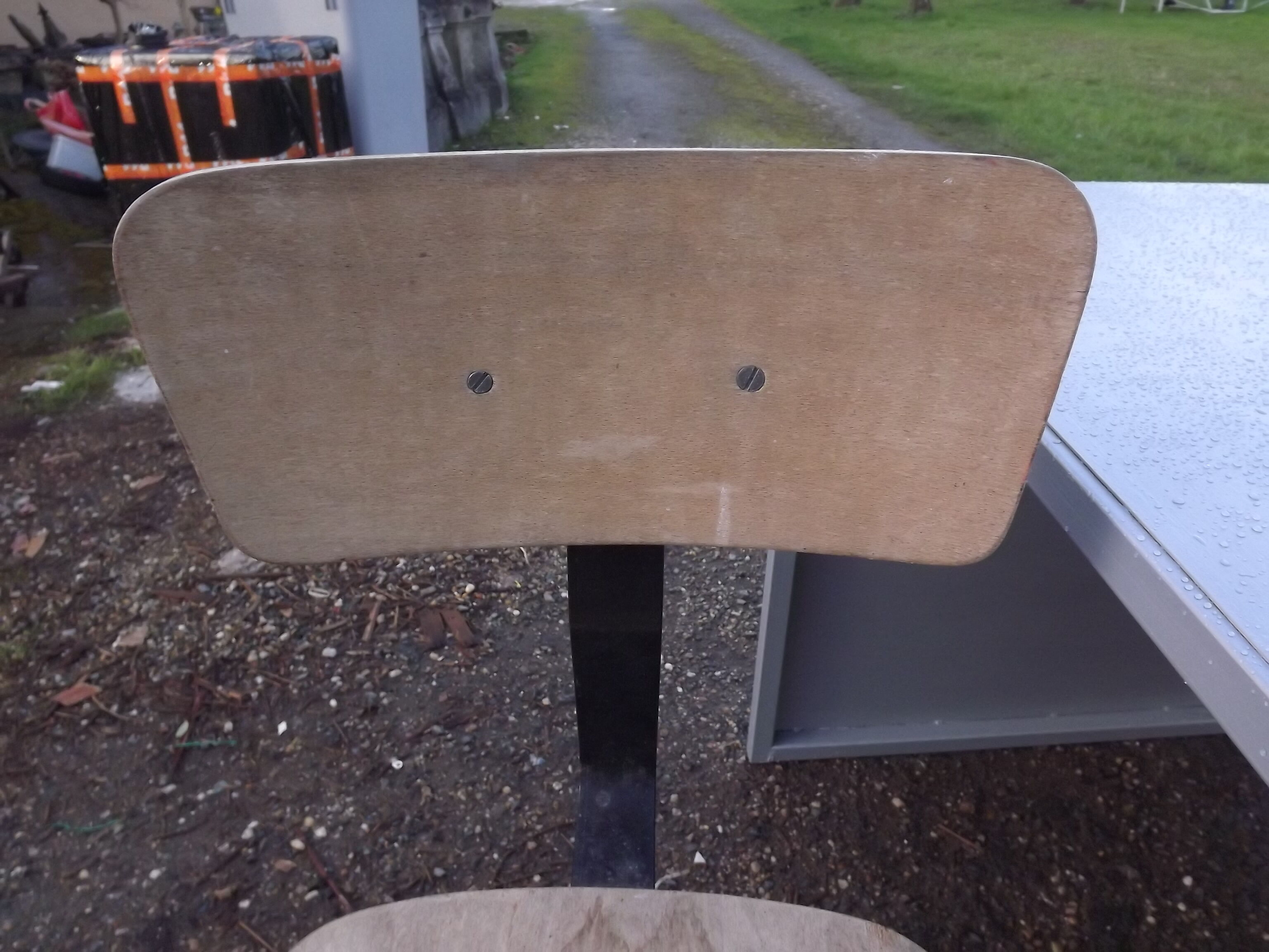 Industrial iron desk and Chair