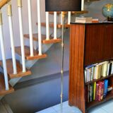 Vintage tripod floor lamp in gold-plated brass