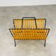 Magazine holder 50s rattan and metal
