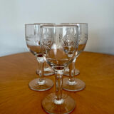 Vintage liqueur wine glasses 1960