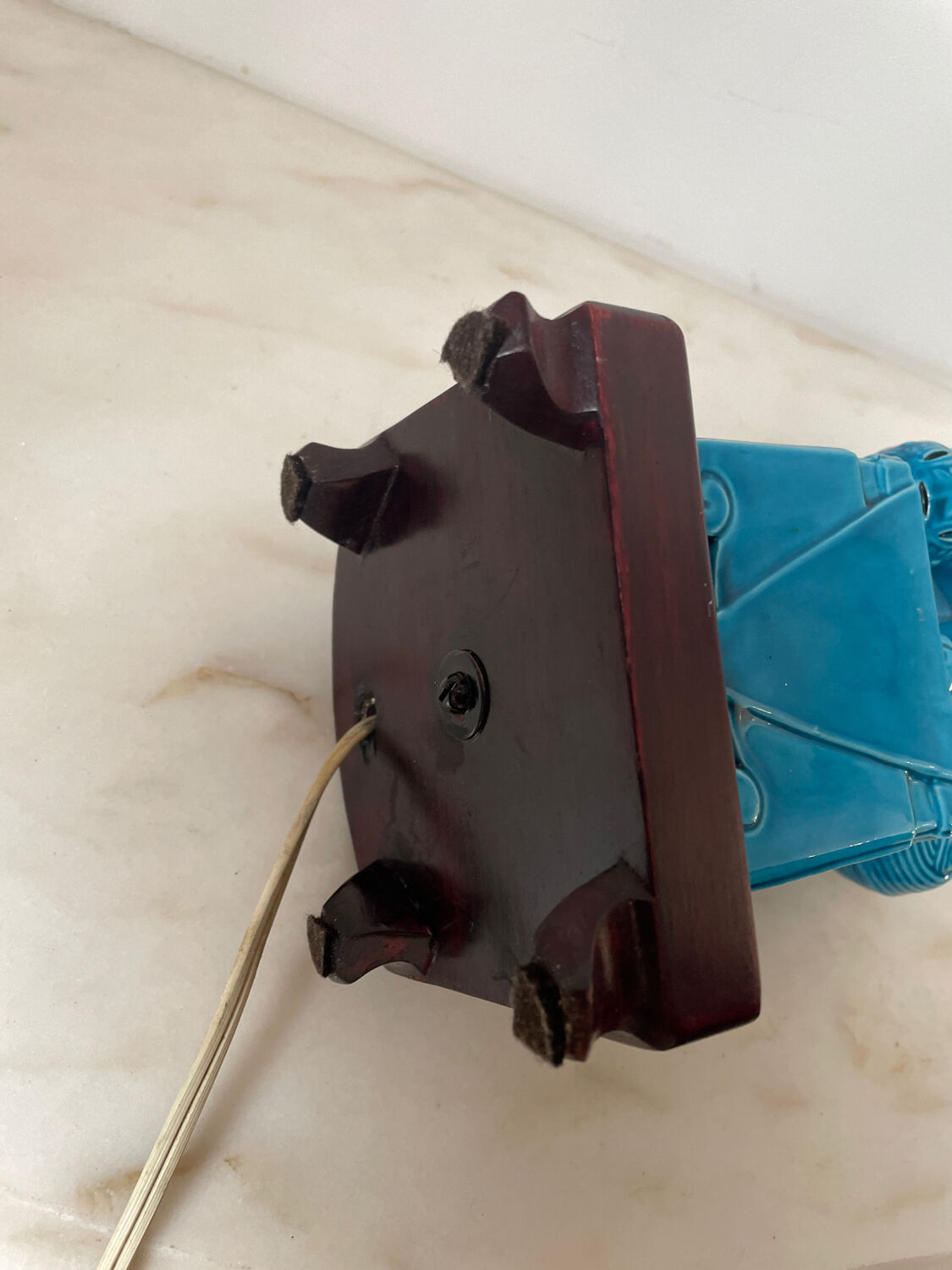 Lampe vintage céramique Hollywood Regency