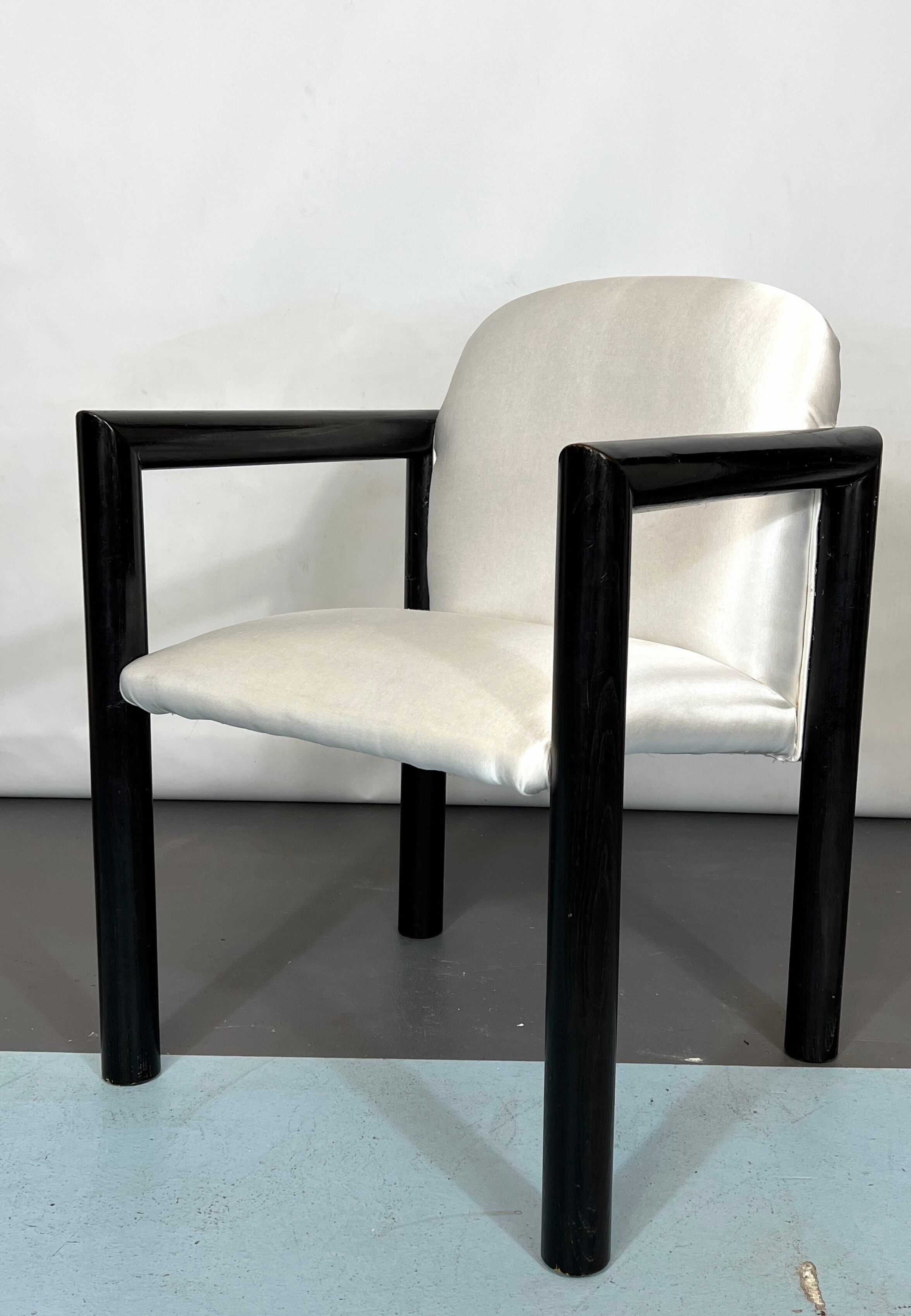 Mid-century italian modern set of 4 armchairs from 70s