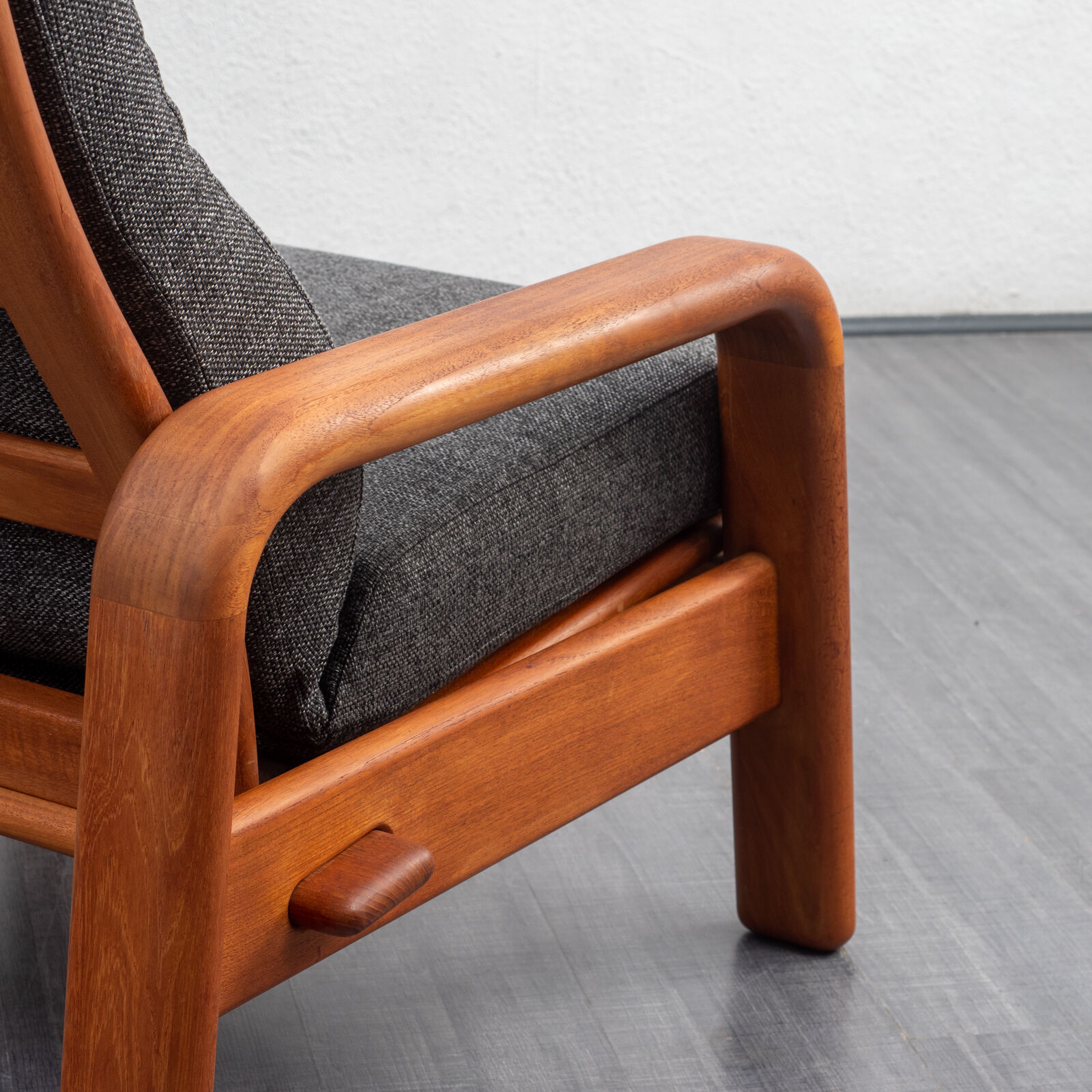 Vintage relax armchair, teak, refurbished, Danish design