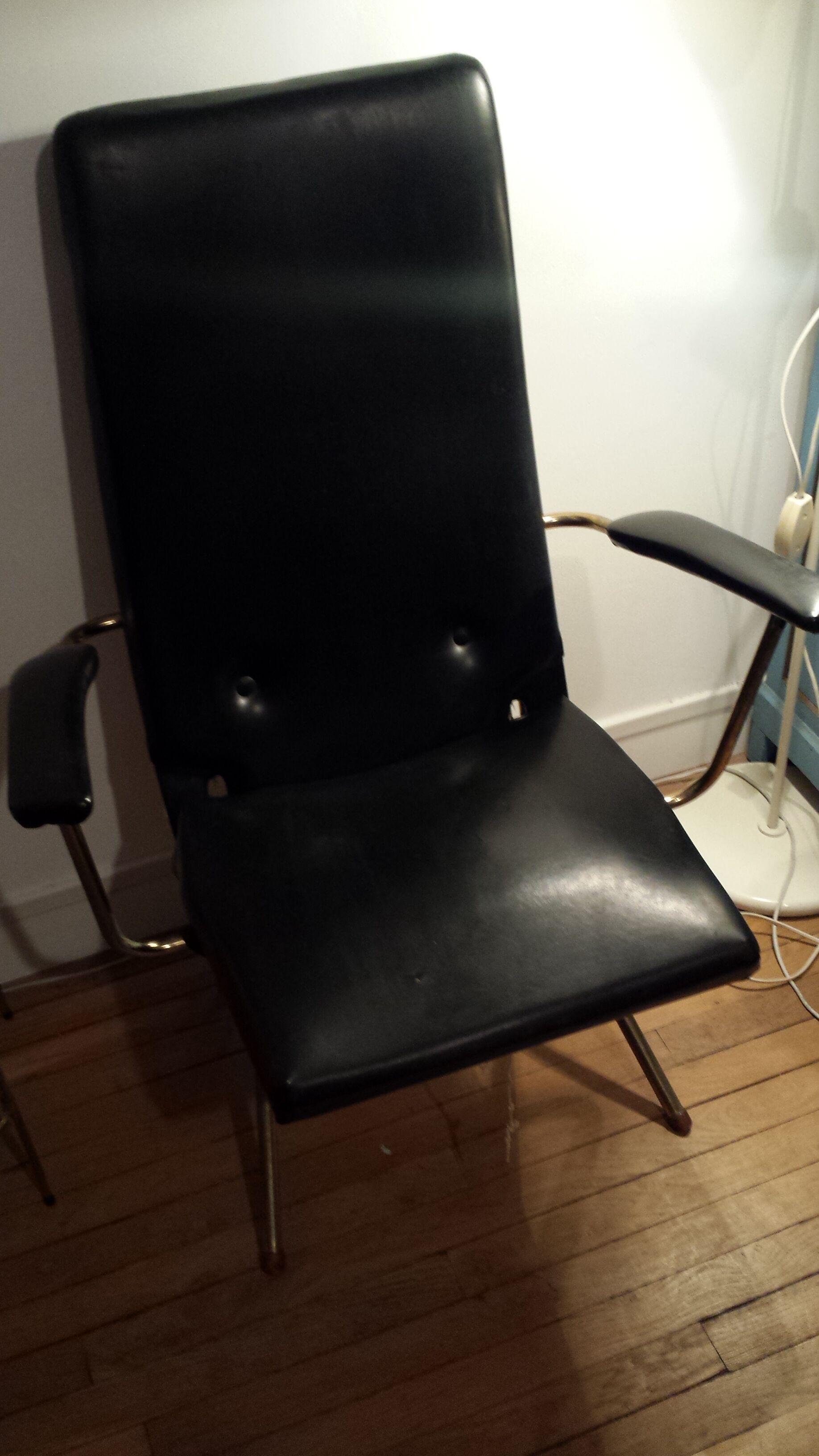 Black vintage armchair