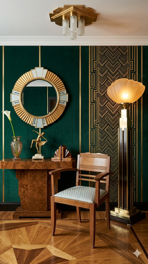 Art Deco bridge armchair