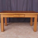 Vintage table in solid white oak