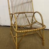 Fauteuil en bambou et rotin