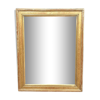 Miroir époque empire en bois doré 71x90cm