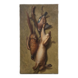 Peinture à l'huile nature morte de chasse