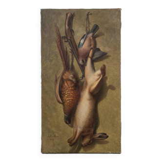 Hunting Still Life Oil Painting