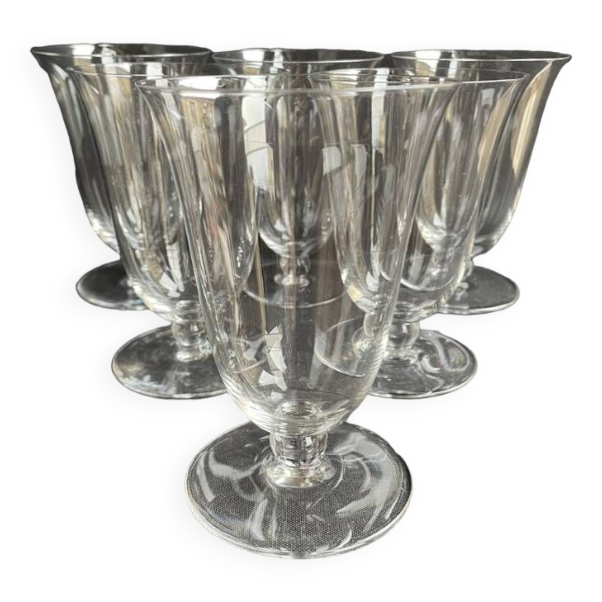 6 Baccarat water glasses Meurcie service – Art Deco