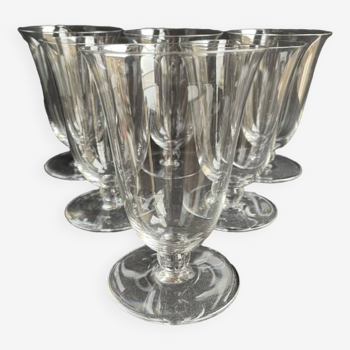 6 Baccarat water glasses Meurcie service – Art Deco