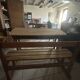 Double wooden school desk