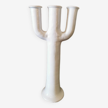 Large white ceramic candlestick Morocco