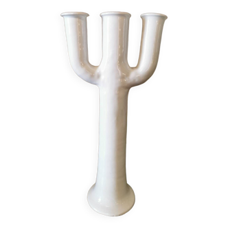 Large white ceramic candlestick Morocco