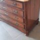 1900 chest of drawers with canted sides, walnut and period walnut veneer, restored