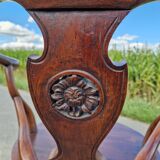 Pair of antique Chinese carved mahogany armchairs, circa 1960s