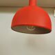 Vintage Orange Chrome Pendant Light: 1970s Space Age Lamp