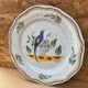 Old quimper henriot ceramic plate vintage bird decor #b190