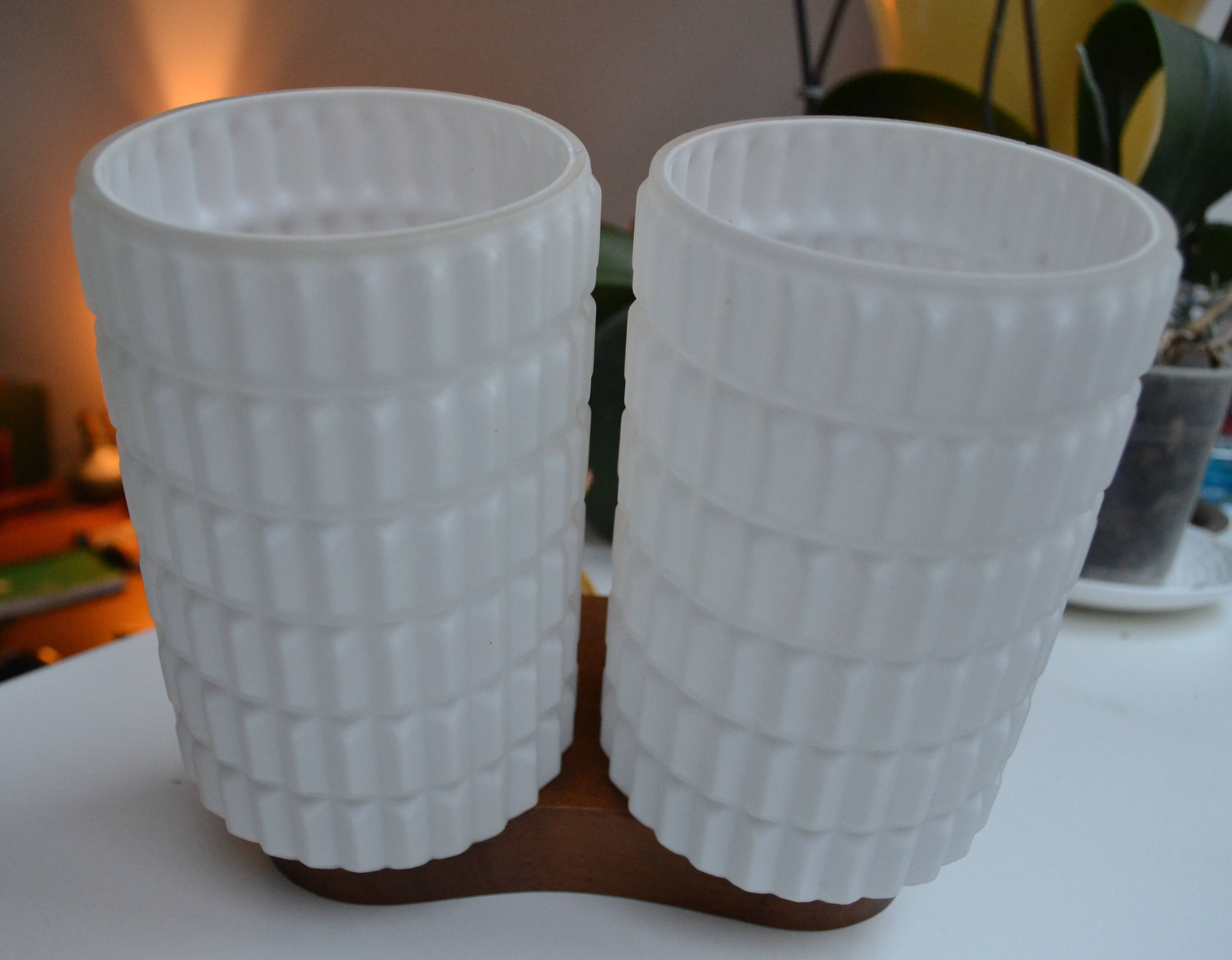 Applique double  scandinave Philips opaline teck