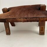 Vintage cowhide footrest