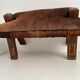 Vintage cowhide footrest