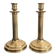 Antique Pair of Gilded Brass Candle Holders Empire Column Louis XVI Villedieu