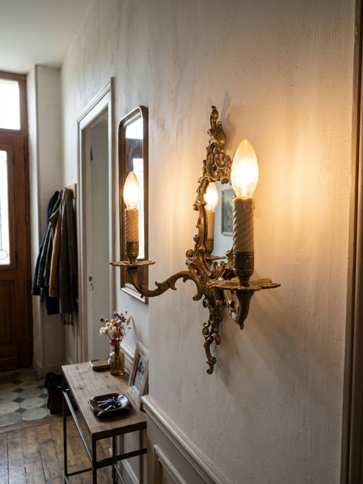 Applique miroir style Louis XV 