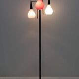 Stilnovo Mid Century Modern Italian Brass And Colored Glass Floor Lamp, 50