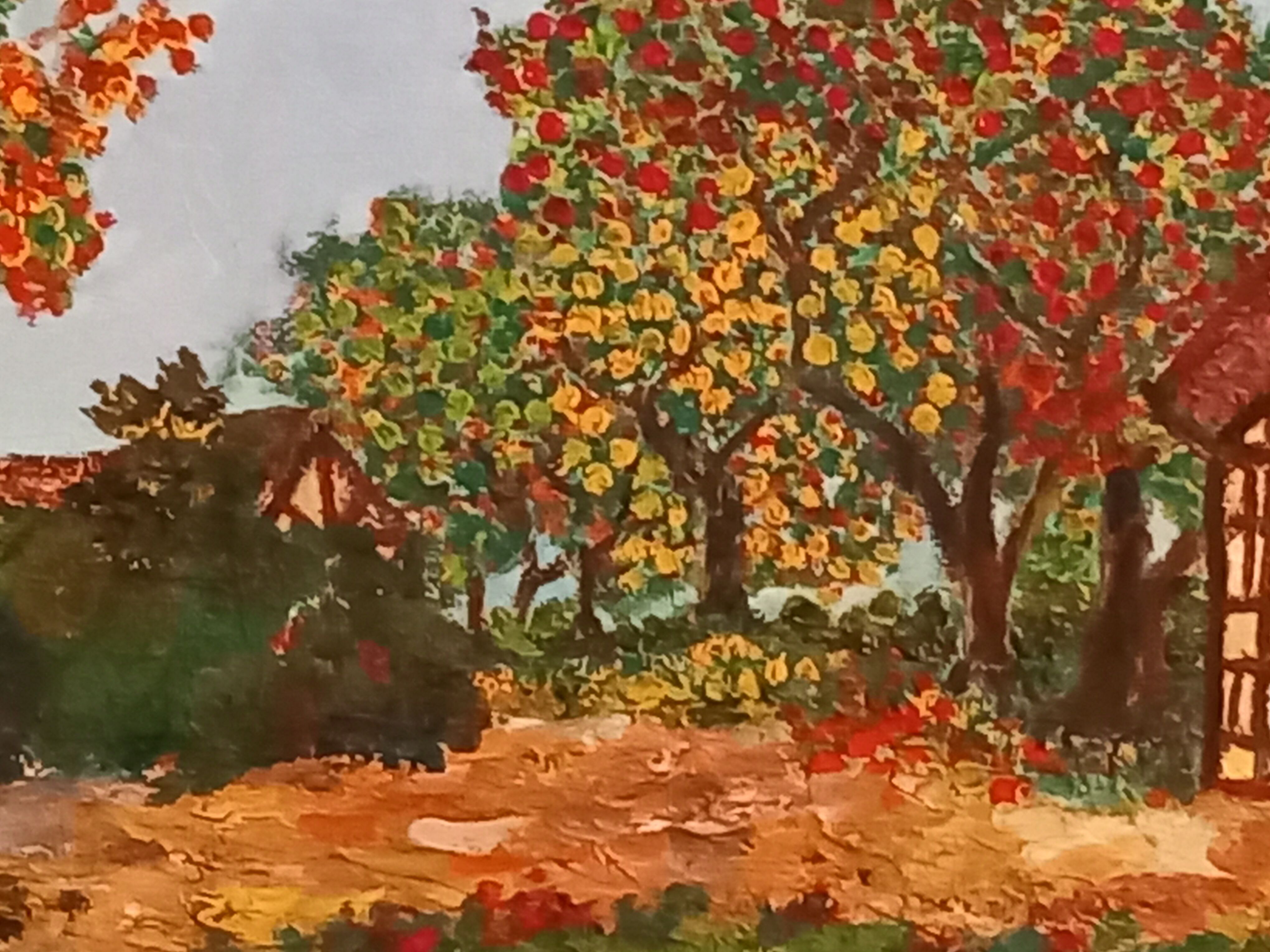 Oil on canvas-illustration