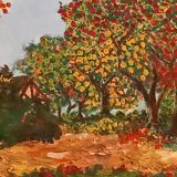 Oil on canvas-illustration