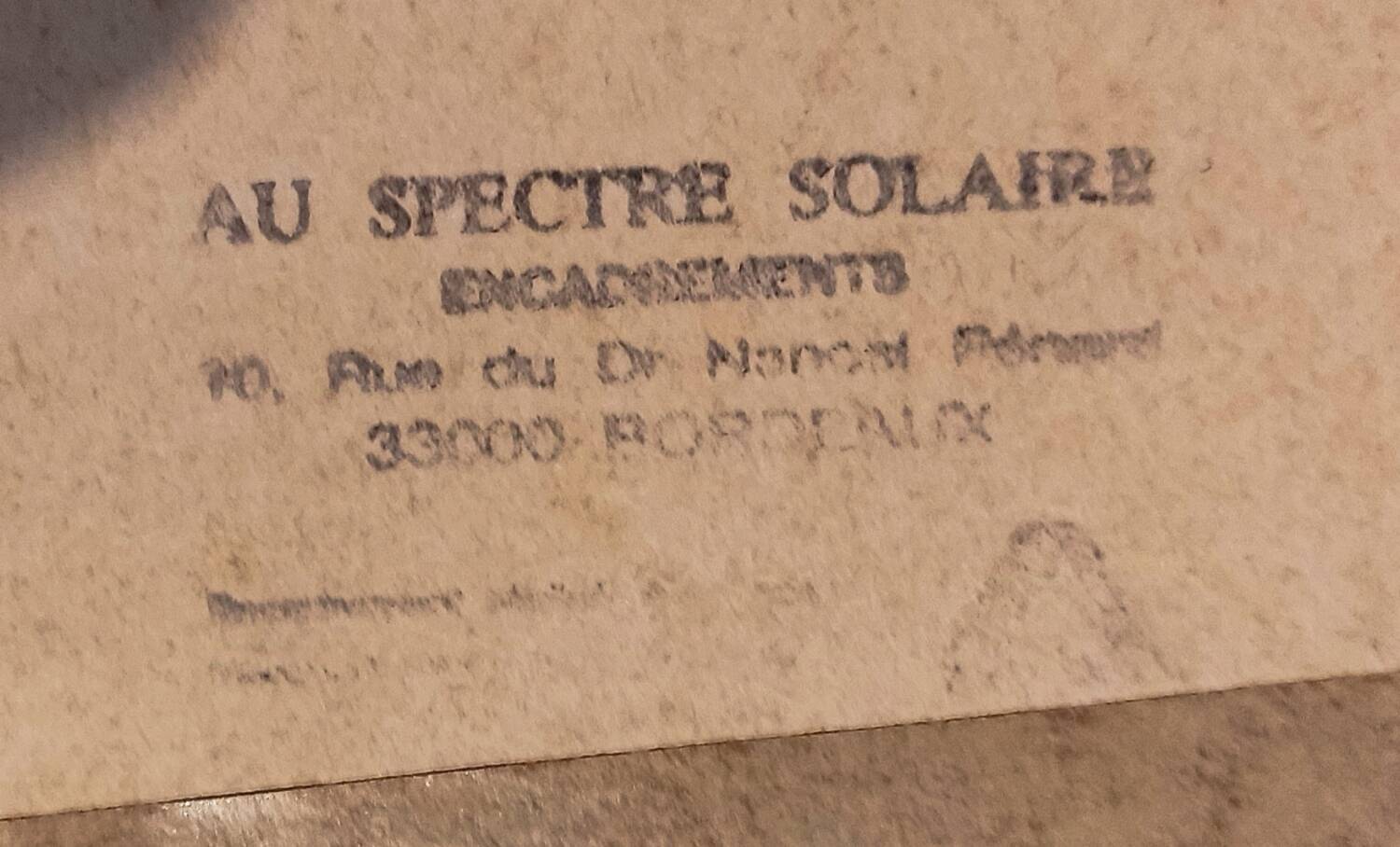 Marine painting on canvas fishing boats at the port